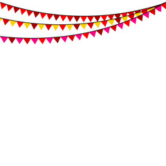 Carnival garland with Flag - Flag Colorful Party Decorations Garland pennants Decorative colorful party pennants for birthday celebration, festival	