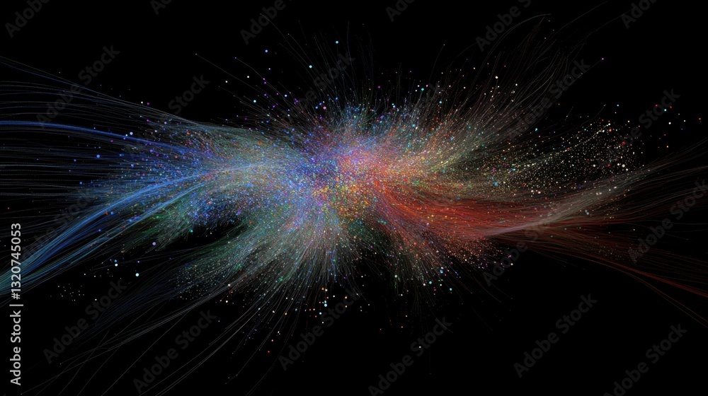 Aufkleber a high-tech machine learning system analyzing social media trends and big data insights