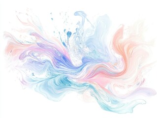 Fototapeta premium A colorful swirl of paint with blue, pink and purple hues