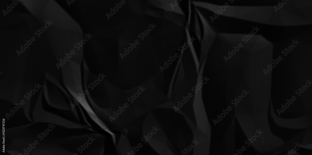 Poster vector background abstract grunge texture old vintage black crumpled paper texture. black crumpled a