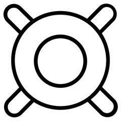 Audio Car Speaker Line Icon