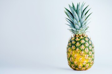 Vibrant pineapple against a light background showcasing its fresh organic skin delicious healthy fruit tropical taste