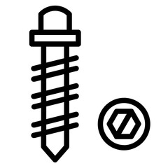Head Nut Roof Line Icon