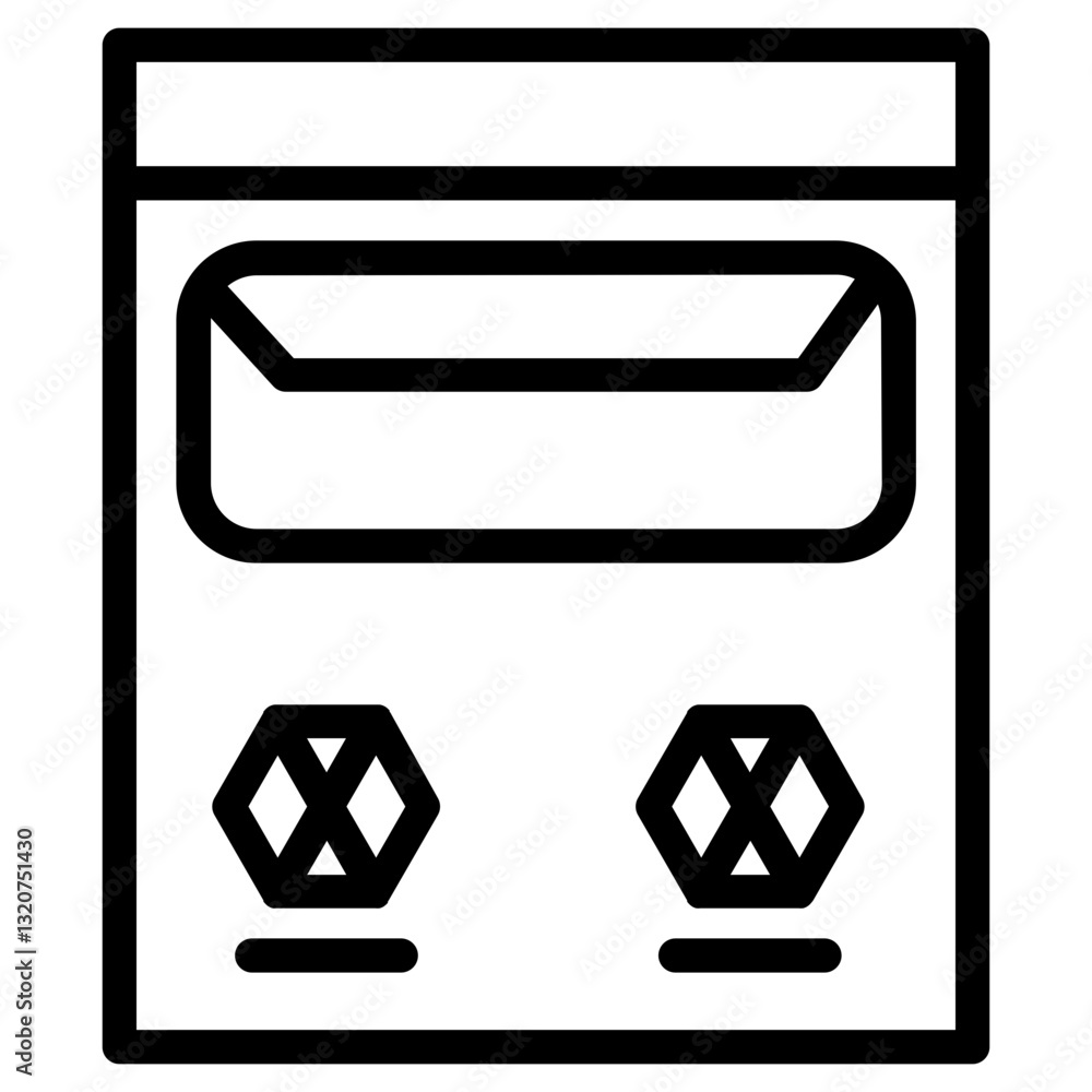 Poster layout grid website line icon
