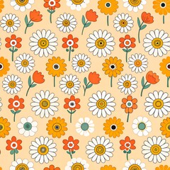 colorful pattern  of various flowers 