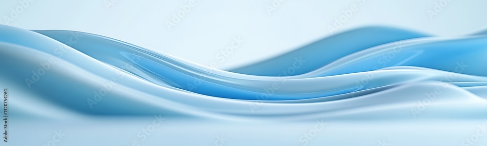 Aufkleber soft blue waves create a serene and calming abstract background.