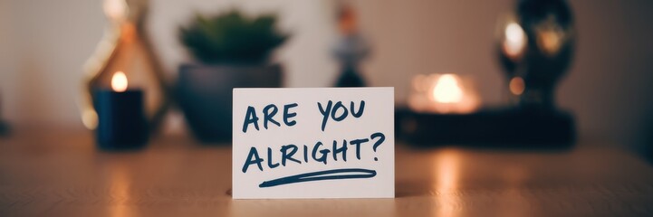 Are You Alright? A Message of Care and Concern amidst a Cozy Atmosphere
