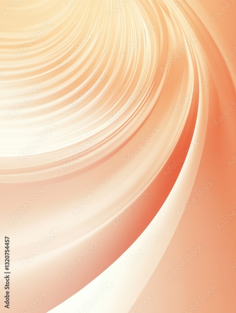 Poster soft peach curves subtle flowing lines abstract design warm gentle gradient background ideal for web