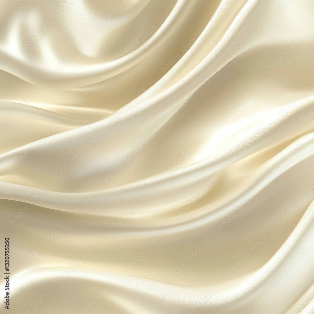 Poster elegant waves of silky ivory fabric draping softly creating a luxurious abstract background texture 