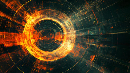 Obraz premium Innovative computer art creates a Neon Glitch texture in an abstract tech setting, perfect for creative projects.