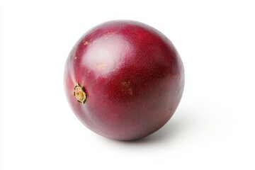 Obraz premium Exotic granadilla fruit on white minimal setting fresh tropical vibrant color macro close up organic