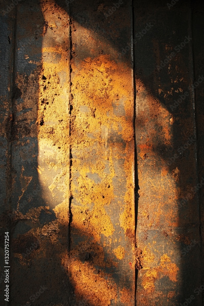 Aufkleber a close-up shot of a wooden floor with visible rust spots