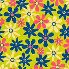 Fototapeta premium colorful pattern of various flowers 