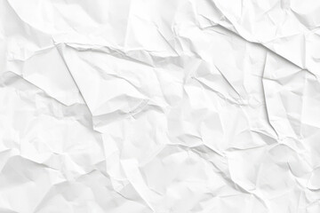 White Crumpled Paper Texture Background with Copy Space