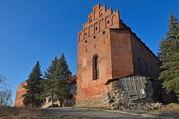 Teutonic castle in Barciany Poland