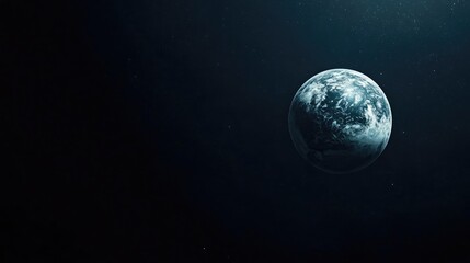 Fototapeta premium Dark sky concept. Stunning view of Earth in vast space, highlighting its beauty and fragility.