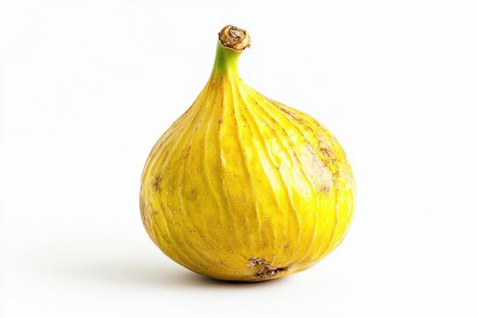 Golden yellow fig fruit isolated on white background a studio shot of ripe and juicy healthy delicacy
