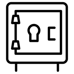 Box Locker Safe Line Icon