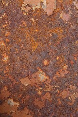 Closeup of old rusty metal background or texture.