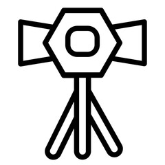 Blog Robot Video Line Icon