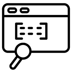 Search Web Blog Line Icon