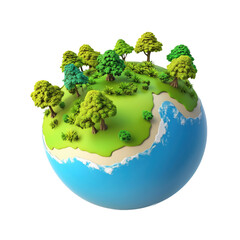 three-dimensional earth ecosystem forest environment