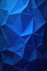 Fototapeta premium Deep blue fractal triangle polygon background Abstract geometric shapes, textured surface , fractal, complex, triangle