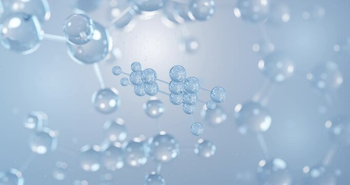 2,4-Dinitrophenol rotating 3D model of pesticide, seamless looped video