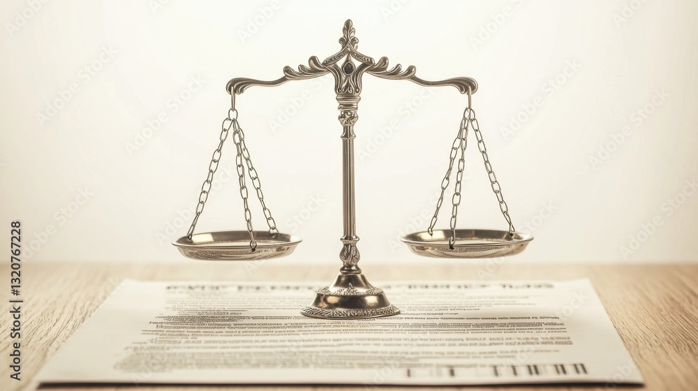 Poster a conceptual image of a balanced scale with a home mortgage contract on one side and interest rate f