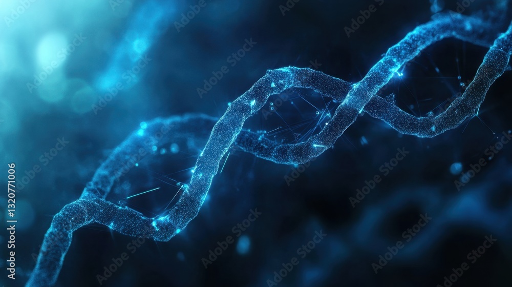 Poster a dynamic blue wave medical background with a subtle overlay of futuristic glowing lines and dots
