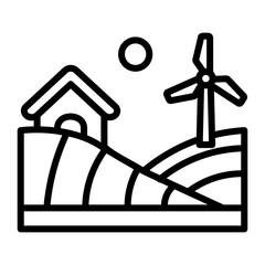 rural Line Icon