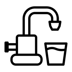 Fototapeta premium tubewell Line Icon