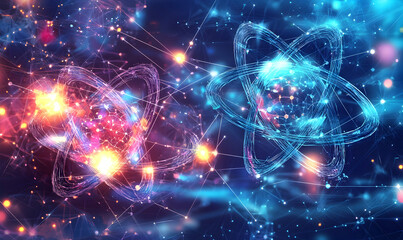 Captivating abstract tech background showing molecular structures, highlighting scientific concepts and themes.