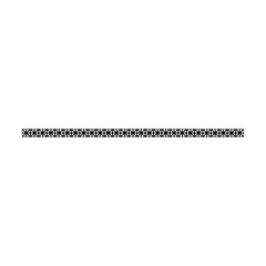 Fototapeta premium Ancient border frame icon, divider horizontal line vector shape icon for decorative vintage doodle element for design in vector illustration