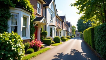 Charming street, house sold sign, period homes, property, house