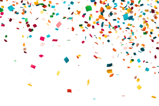 confetti on transparent background