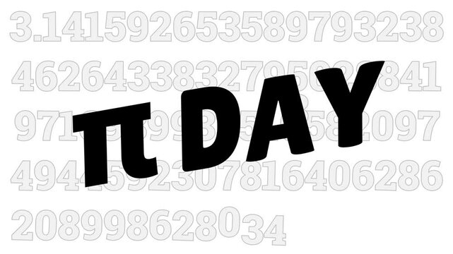 pi day background illustration animation