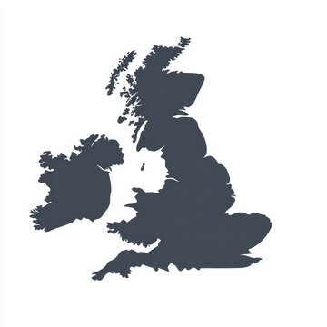 UK map silhouette graphic design