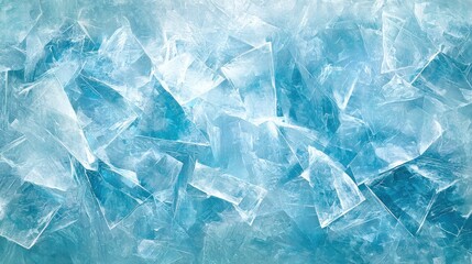 Abstract blue ice crystals background texture.