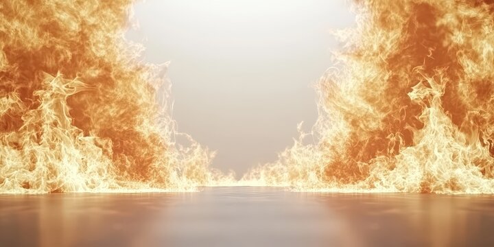 Fiery flames form an intense blaze texture. Burning fire creates dynamic heat. Bright and dramatic background with energy. Ideal for creative designs, impactful visuals.
