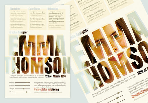 Modern and Creative Resume CV Template for Graphic Designers