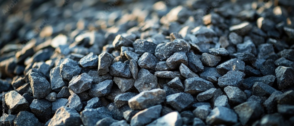Poster close-up shot of a pile of rocks with texture and details