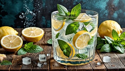 Refreshing Cold Tropical Cocktail