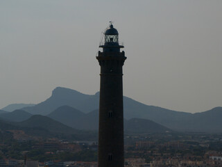 Faro del Cabo de Palos en Cartagena, Murcia, España