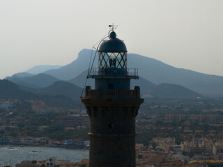 Faro del Cabo de Palos en Cartagena, Murcia, España