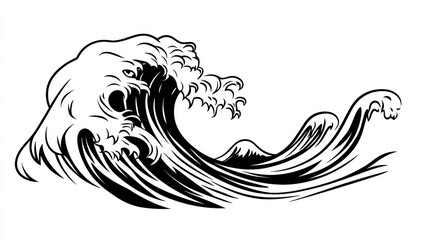 Obraz premium Powerful ocean wave graphic design (1)