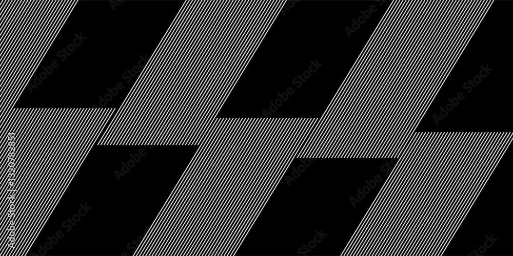 Aufkleber abstract striped black and white pattern with a smooth transition from black to white thin broken li