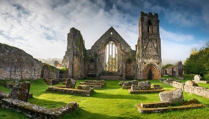 monastery ruins abbey temple antiquities charming atmosphere tombs