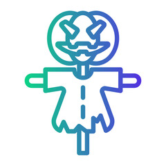 scarecrow Line Gradient Icon