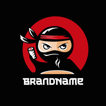 ninja character vector illustration